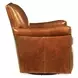 Jilian Warm Caramel Leather Swivel Club Chair
