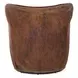 Kato Brown Leather Swivel Club Chair