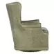 Mai Bellaire Tranquil Sage Leather Swivel Club Chair