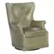 Mai Bellaire Tranquil Sage Leather Swivel Club Chair