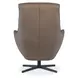 Hughes Brown Leather Swivel Chair