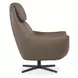 Hughes Brown Leather Swivel Chair