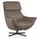 Hughes Brown Leather Swivel Chair