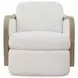 Wilma White Performance Fabric Swivel Chair