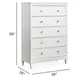 Springhouse Whisper White 5 Drawer Chest