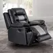 Nikko Black and Gray Glider Recliner