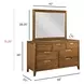 Cherryline Cherry 7 Drawer Scale Dresser with Rectangular Landscape Mirror