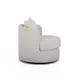 Silvi Off White Upholstered Swivel Accent Chair
