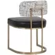 Sylvara Bravo Black and Halton Birch Performance Fabric Dining Chair