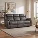 Centeroak Gray 84" Double Reclining Sofa