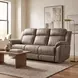 Centeroak Sandy Brown Double 84" Reclining Sofa