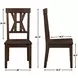 Auburn Dark Brown Slat Back Side Chair Set of 2