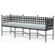 Provence Canvas Skyline Upholstered Outdoor Garden Bench with Self Welt