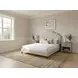 Zest Beige and Black Queen Upholstered Panel Bed