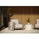 Ravina Louis Cream Performance Fabric Upholstered Outdoor Arm Chair