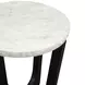 Chrissy White Round Marble Top End Table