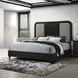 Skyline Onyx and Gray Upholstered Panel Bedroom Set