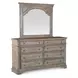 Highland Brown 8 Drawer Dresser and Mirror