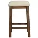 Dex Cream and Cherry Upholstered 4 Piece Bar Table Set with USB Charging