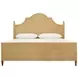 Chamberlain Natural Rattan King Panel Bed With Arched Headboard