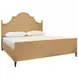 Chamberlain Natural Rattan King Panel Bed With Arched Headboard