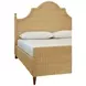 Chamberlain Natural Rattan King Panel Bed With Arched Headboard