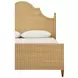 Chamberlain Natural Rattan King Panel Bed With Arched Headboard