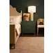 Cole Green Dyed Rectangular 2 Drawer Glass Top Side Table