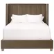 Chandler Caramel and Natural Gray Oak California King Upholstered Panel Bed