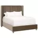 Chandler Caramel and Natural Gray Oak California King Upholstered Panel Bed