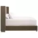 Chandler Caramel and Natural Gray Oak California King Upholstered Panel Bed