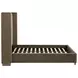 Chandler Caramel and Natural Gray Oak California King Upholstered Panel Bed