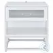 Indira Glossy White End Table With LED Light
