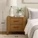 Blue Mallee Brown 2 Drawer Nightstand with USB Charging