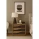 Blue Mallee Brown and Black 3 Drawer Bachelors Chest
