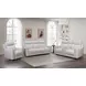 Chester Denisa Soft White Leather 76" Power Reclining Console Loveseat with Power Lumbar and USB Charging