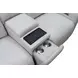 Chester Denisa Soft White Leather 76" Power Reclining Console Loveseat with Power Lumbar and USB Charging