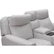 Chester Denisa Soft White Leather 76" Power Reclining Console Loveseat with Power Lumbar and USB Charging