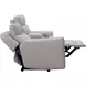 Chester Denisa Soft White Leather 76" Power Reclining Console Loveseat with Power Lumbar and USB Charging