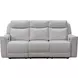 Chester Denisa Soft White Leather Power Reclining Living Room Set with Power Lumbar and USB Charging