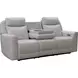 Chester Denisa Soft White Leather Power Reclining Living Room Set with Power Lumbar and USB Charging