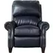 Churchill Shoreham Blue Leather Push Thru The Arms Recliner with Nailhead Trim