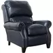 Churchill Shoreham Blue Leather Push Thru The Arms Recliner with Nailhead Trim