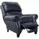Churchill Shoreham Blue Leather Push Thru The Arms Recliner with Nailhead Trim