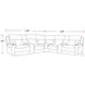 Duncan Lucky Fawn Performance Fabric 7 Piece Modular Power Reclining Sectional