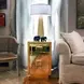 Cisco Gold Leaf Rectangular 2 Drawer Side Table