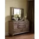 Homestead Pine Heather 7 Drawer Ellesmere Dresser with Rectangular Mirror