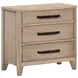 Breckenridge Medium Brown 3 Drawer Nightstand with USB Charging and LED