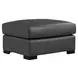 Germain Charcoal Leather Upholstered Rectangular Ottoman