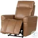 Branford Steamboat Ecru Leather Zero Gravity Power Recliner